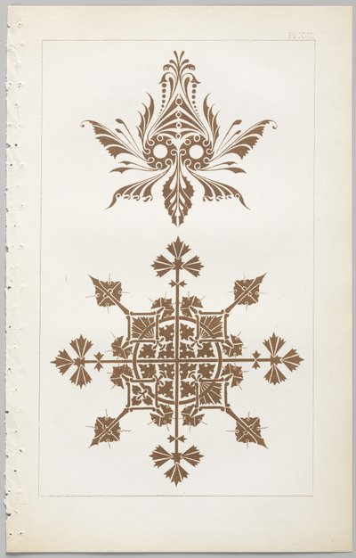 装飾デザインの芸術：付録付き、花が開く日の時間を示す、Day＆Son、ロンドン、1862年発行 作： Christopher Dresser