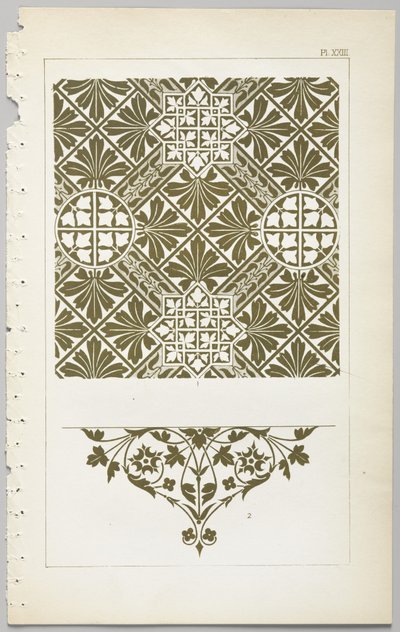 装飾デザインの芸術：付録付き、花が開く日の時間を示す、Day＆Son、ロンドン、1862年発行 作： Christopher Dresser