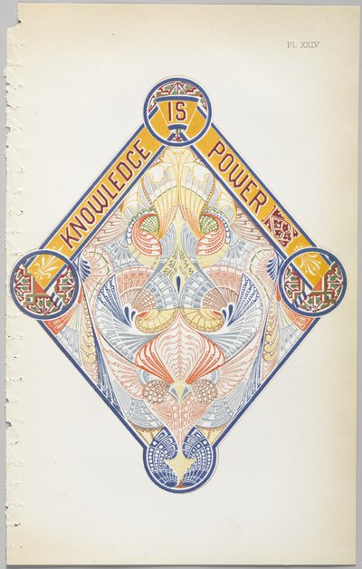 装飾デザインの芸術：付録付き、花が開く日の時間を示す、Day＆Son、ロンドン、1862年発行 作： Christopher Dresser