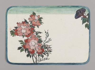 菊と朝顔（紙にトイレ） 作： Christopher Grant La Farge