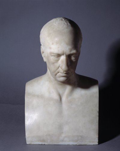スコットランドの画家、ギャビン・ハミルトン（1723-1798）を描いた胸像 作： Christopher Hewetson