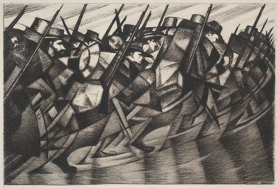 塹壕に戻る 作： Christopher Richard Wynne Nevinson