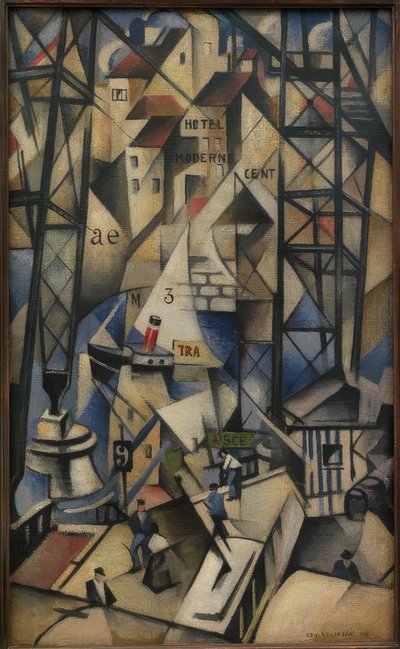 古いポート 作： Christopher Richard Wynne Nevinson