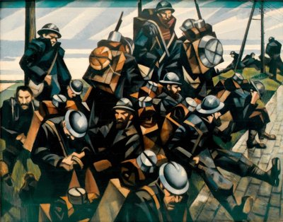 休憩する軍 作： Christopher Richard Wynne Nevinson