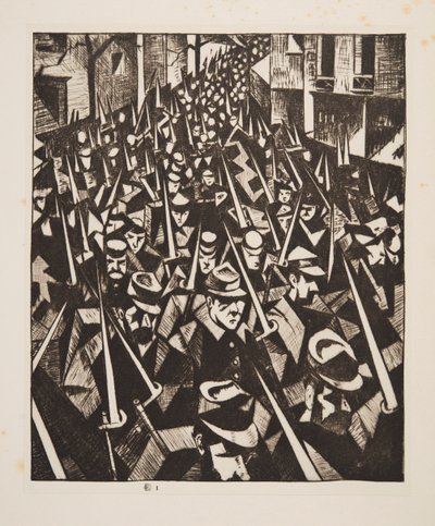 夜明け、1914年、パブ。 1915年。 作： Christopher Richard Wynne Nevinson