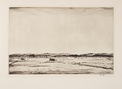 サセックス ダウンズのパブ。 1926年。 作： Christopher Richard Wynne Nevinson