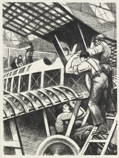 部品の組み立て、1917 作： Christopher Richard Wynne Nevinson