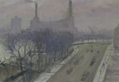 バタシー発電所、1935年頃 作： Christopher Richard Wynne Nevinson