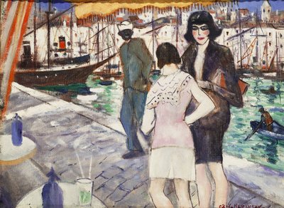 岸壁では、 作： Christopher Richard Wynne Nevinson