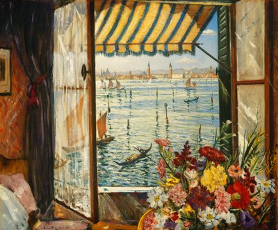 ヴェネツィアの窓から、1934 作： Christopher Richard Wynne Nevinson