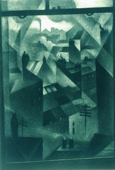 オフィスの窓から 作： Christopher Richard Wynne Nevinson