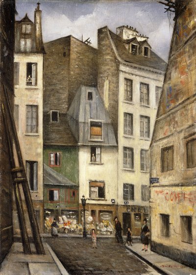 サンジュリアンルポーブル通り、パリ、 作： Christopher Richard Wynne Nevinson