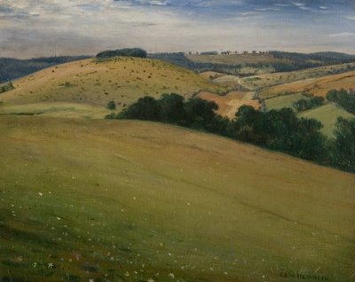 ダウンズの夏、1946 作： Christopher Richard Wynne Nevinson