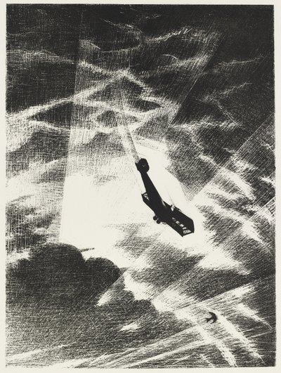 タウベに急降下、1917年 作： Christopher Richard Wynne Nevinson