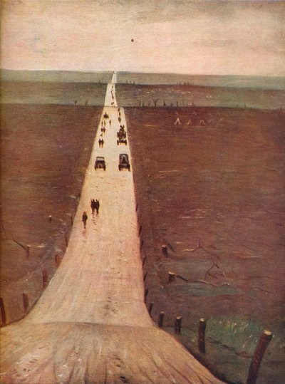 1917年、アラスからバポームへの道 作： Christopher Richard Wynne Nevinson