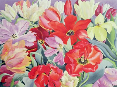 密集したチューリップ、2003（紙にトイレ） 作： Christopher Ryland