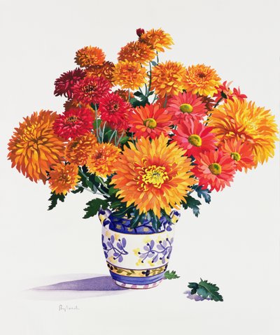 10月の菊（紙にトイレ） 作： Christopher Ryland