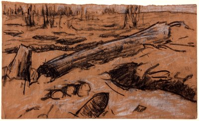 倒れた木、c1914。 作： Christopher Williams