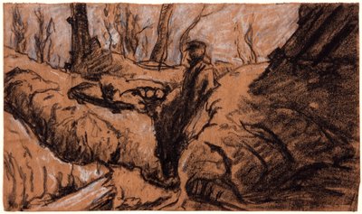 塹壕の男、c1914。 作： Christopher Williams