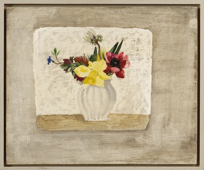 白い瓶の春の花、1928年頃 作： Christopher Wood