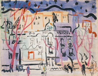 南フランスのストリートシーン 作： Christopher Wood