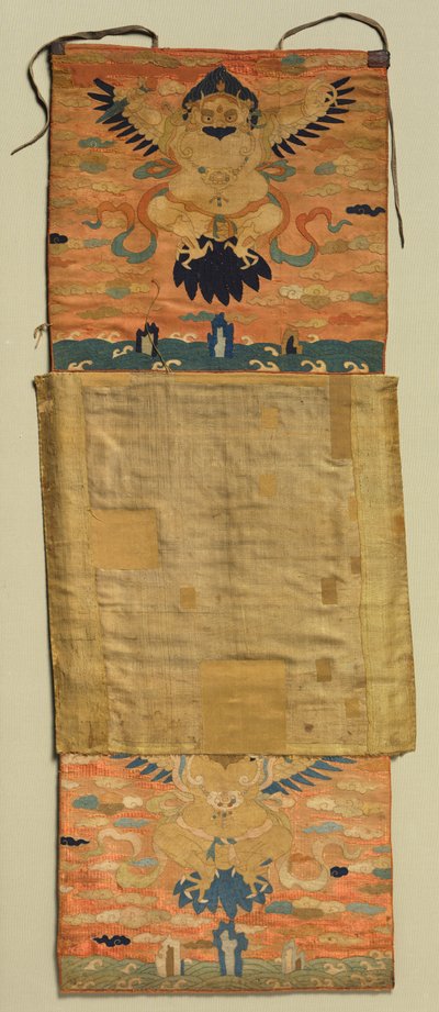 ヴァジラパニ ガルーダ刺繍マウント 作： Chöying Dorjé, the Tenth Black Hat Karmapa (Tibetan
