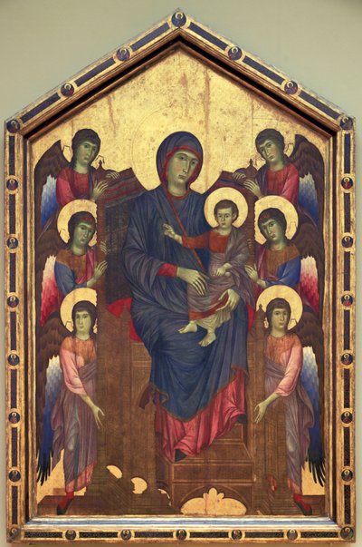 荘厳な聖母子像が6人の... 作： Cimabue (c.1240-c.1301)