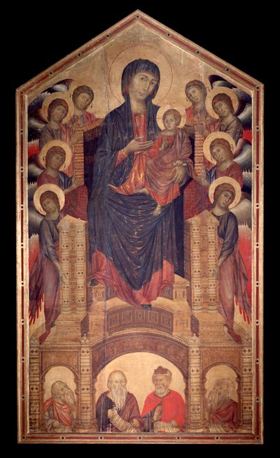 三位一体のマエスタ（木にテンペラ 作： Cimabue