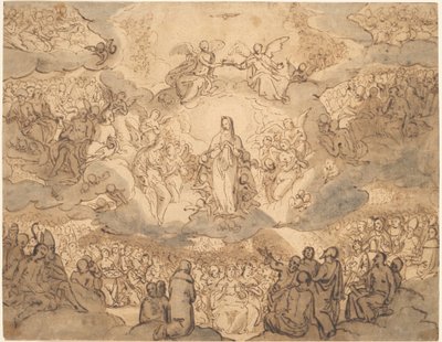 天の女王、聖母 作： Circle of Francesco Vanni