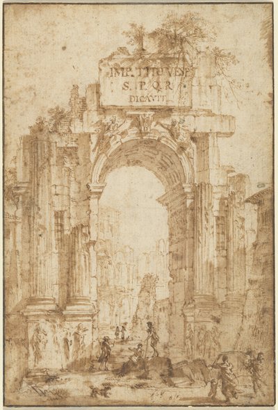 ティトゥスの凱旋門 作： Circle of Giovanni Paolo Panini