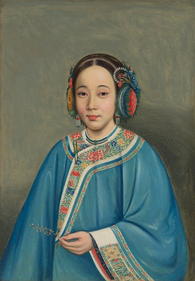 女性の肖像 作： Circle of Guan Qiaochang Lam Qua