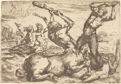 ケンタウロスとトリトンの戦い 作： Circle of Jusepe de Ribera