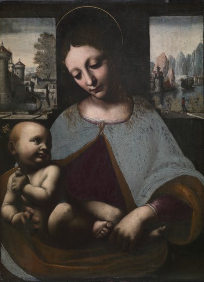 聖母子 作： Circle of Leonardo da Vinci