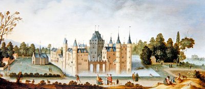 エグモンド・アビー＆キャッスル（油彩・パネル） 作： Claes Jacobsz. van der Heck
