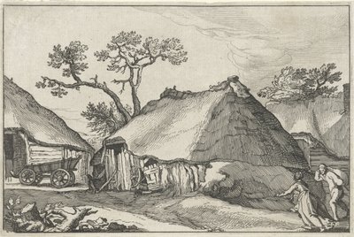 農場と庭のワゴン 田園風景（連載タイトル） 作： Claes Jansz. Visscher (II)