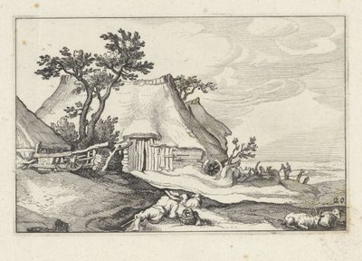 羊とヤギの農場と羊飼い 田園風景（連載タイトル） 作： Claes Jansz. Visscher (II)