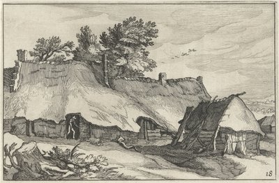 農場と小さな納屋 田園風景（連載タイトル） 作： Claes Jansz. Visscher (II)
