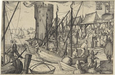 魚市場 作： Claes Jansz. Visscher (II)