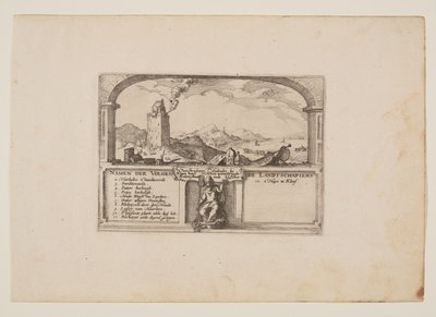 ザントフォールトの烽火、ハーレム近郊の眺めより（Plaisante Plaetsen） 作： Claes Jansz. Visscher