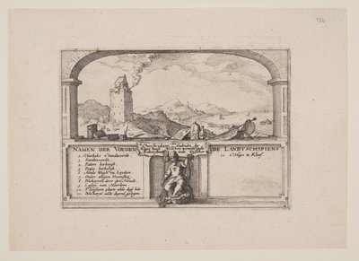 ザントフォールトの烽火、ハーレム近郊の眺めより（Plaisante Plaetsen） 作： Claes Jansz. Visscher