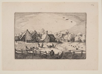 ハールレム・ハウト近郊の漂白畑（ハールレム近郊の風景より）（Plaisante Plaetsen 作： Claes Jansz. Visscher