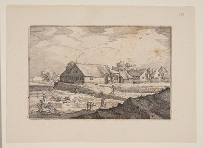 ハールレム近郊の農場と漂白畑（プレザンテ・プラエッセンより） 作： Claes Jansz. Visscher
