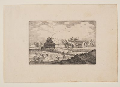 ハールレム近郊の農場と漂白畑（プレザンテ・プラエッセンより） 作： Claes Jansz. Visscher