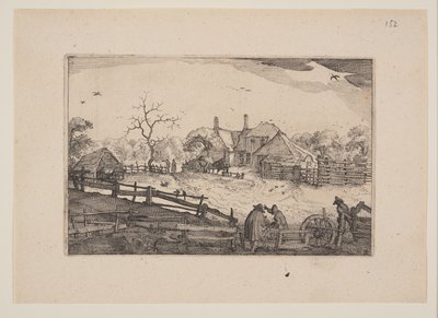 父の宿、ハールレム周辺の景色より（プレザンテ・プラエッセン） 作： Claes Jansz. Visscher