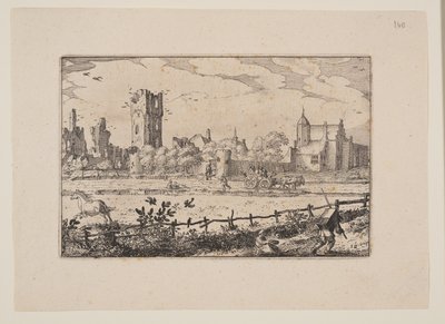 ハールレム近郊のクリーフの家（ハールレム近郊の風景より）（Plaisante Plaetsen 作： Claes Jansz. Visscher