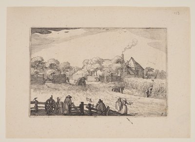 ポットの宿、ハールレム周辺の景色より（プレザンテ・プラエッセン） 作： Claes Jansz. Visscher