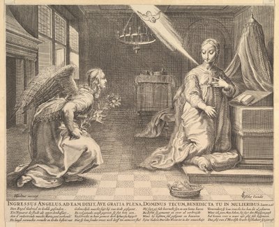 1652年以前の受胎告知。 作： Claes Jansz Visscher