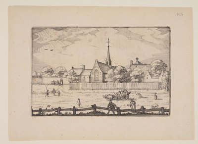 ハールレムの癩院（ハールレム周辺の景観より）（Plaisante Plaetsen 作： Claes Jansz. Visscher
