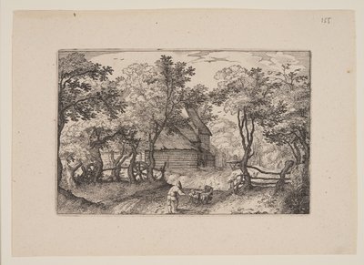 ヘームステーデに向かう道、ハーレム近郊の風景より（Plaisante Plaetsen） 作： Claes Jansz. Visscher
