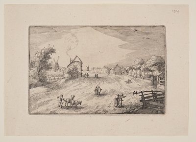 ハールレム周辺の景色から見たライデンへの道（Plaisante Plaetsen） 作： Claes Jansz. Visscher